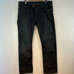 Men's Diesel Viker- R-box regular straight black jeans size W 33 L32